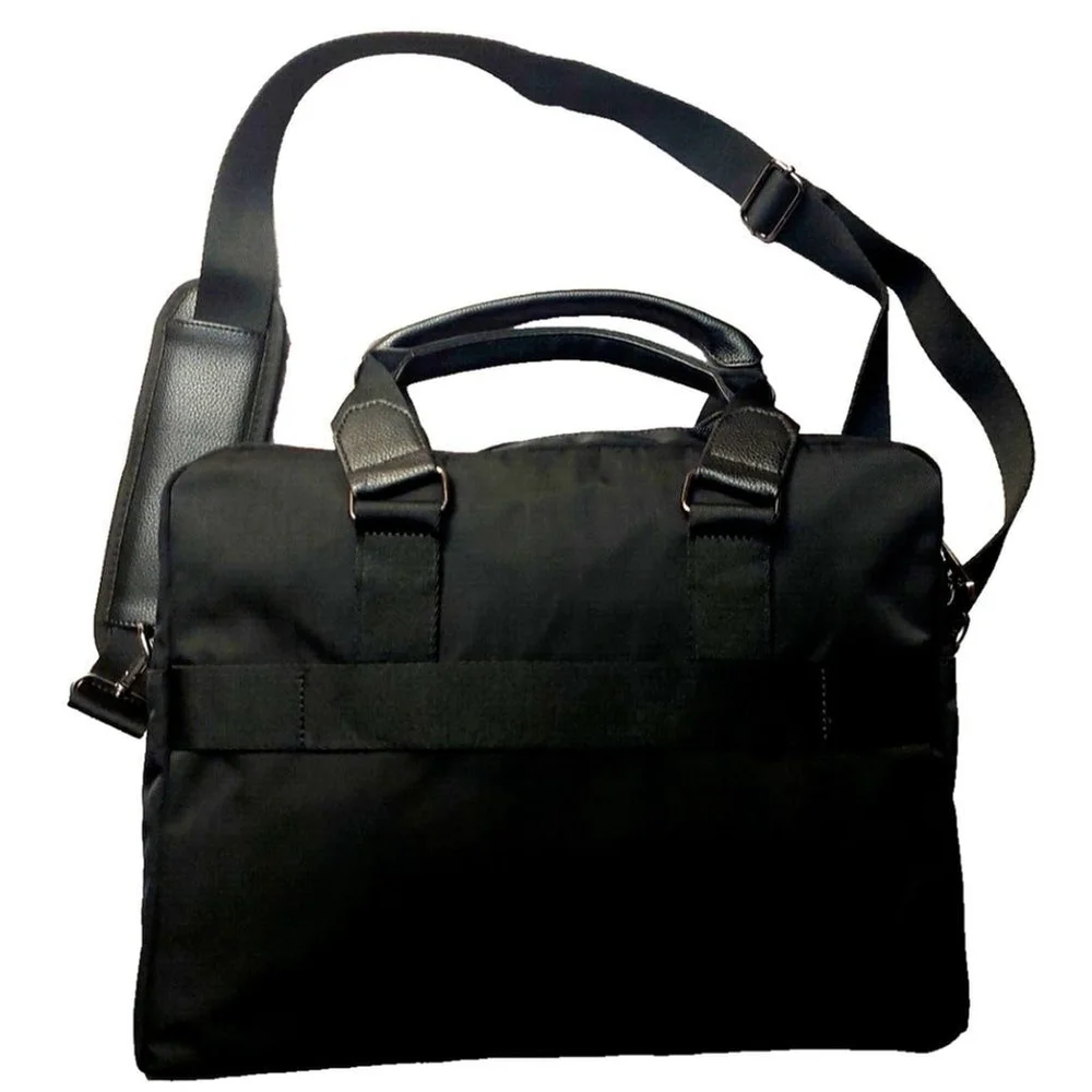 Alfani Mens Nylon Briefcase Bag Black ONE SIZE